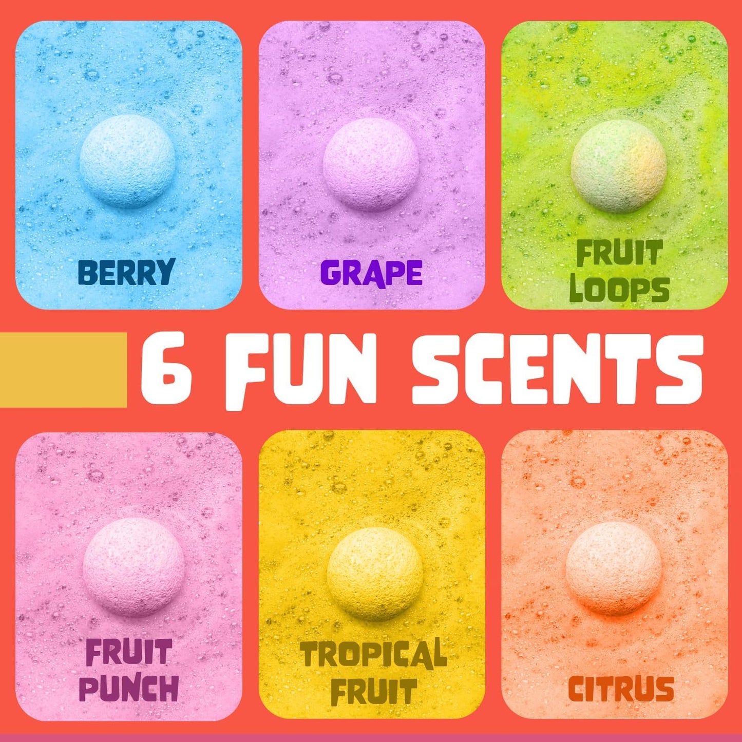 Superhero Bath Bombs for Kids with Surprise Toys inside (6 Pack) - Large Bubble Bomb Fizzies for Boys, Girls, & Toddlers - Birthday Gift for Kids - Fruity Scent, USA Made by